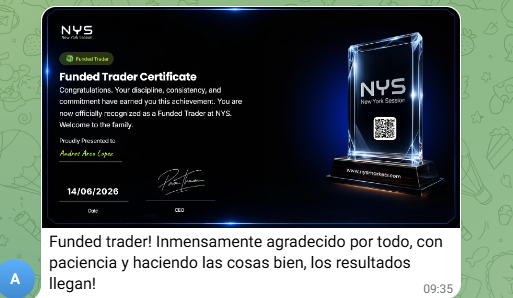 Captura de resultado real de alumno