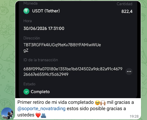 Captura de resultado real de alumno