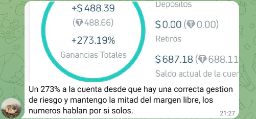 Captura de resultado real de alumno